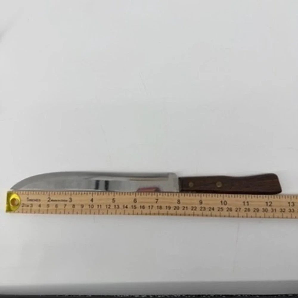 Forgecraft Vintage Stainless USA Knife Set 2pc Wood Handle Slicer Utility Knife